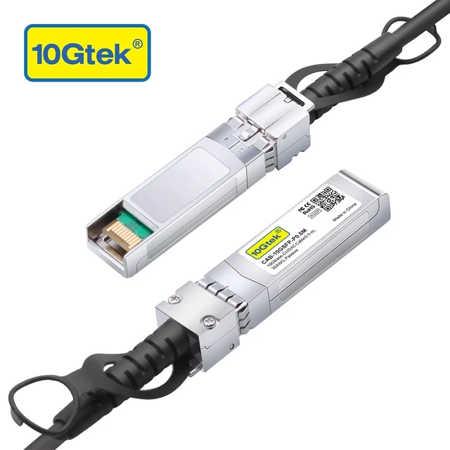 Alt view image 2 of 7 - SFP+ DAC Twinax Cable, 10G SFP+ to SFP+ Direct Attach Copper Patch Passive Cable for Cisco SFP-H10GB-CU0.5M, Ubiquiti UniFi UC-DAC-SFP+, TP-Link TL-SM5220-0.5M, Fortinet and More, 0.5-Meter