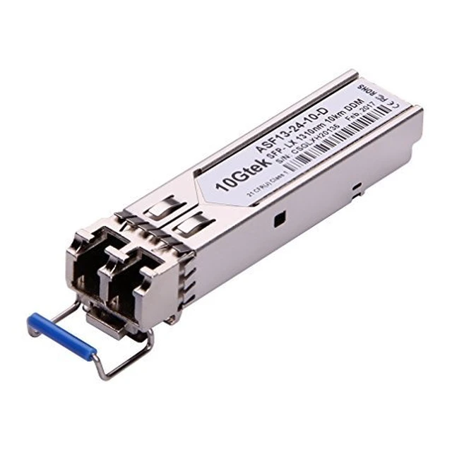 Alt view image 2 of 6 - 1000Base-LX Gigabit SFP LC SingleMode Transceiver Module for Cisco GLC-LH-SMD, Meraki MA-SFP-1GB-LX10, Ubiquiti UniFi, Fortinet, Mikrotik, TP-Link TL-SM311LS, 1310nm, DDM, 10km, Pack of 2