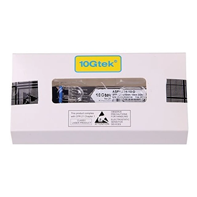 Alt view image 6 of 6 - 1000Base-LX Gigabit SFP LC SingleMode Transceiver Module for Cisco GLC-LH-SMD, Meraki MA-SFP-1GB-LX10, Ubiquiti UniFi, Fortinet, Mikrotik, TP-Link TL-SM311LS, 1310nm, DDM, 10km, Pack of 2