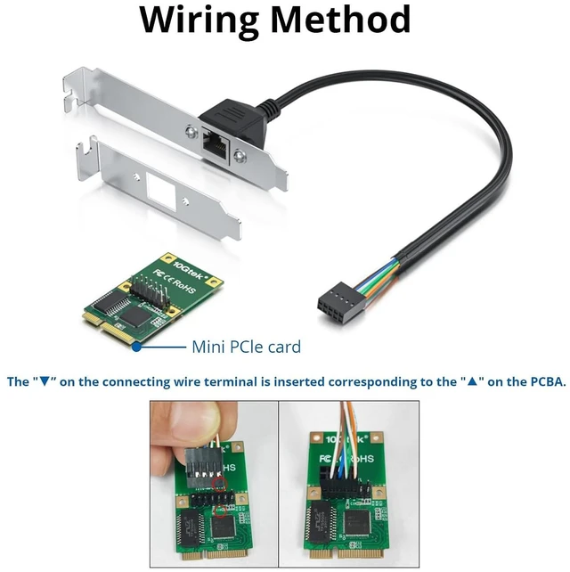 Alt view image 5 of 5 - Mini PCIe 1G Ethernet Network Card (Intel I210AT), 30-cm Cable Length, Single Port RJ45, Mini Pice Interface, not for M.2