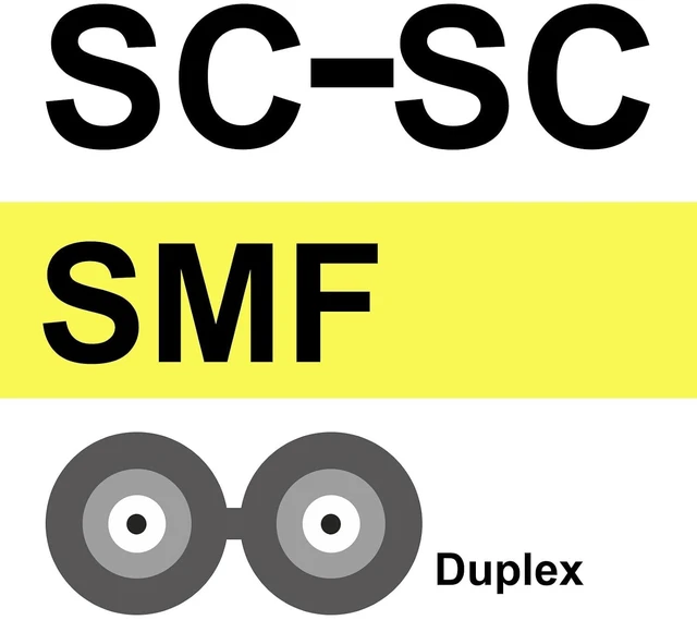 Alt view image 5 of 6 - Fiber Patch Cable - SC to SC OS2 10Gb/Gigabit Singlemode Jumper Duplex 9/125 LSZH Fiber Optic Cord, Yellow, 4-Meter(13.1-ft)