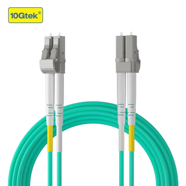 Alt view image 3 of 6 - Fiber Patch Cable - LC to LC OM3 10Gb/Gigabit Multi-Mode Jumper Duplex 50/125m LSZH Fiber Optic Cord for SFP Transceiver, Aqua, 40-Meter(131ft)
