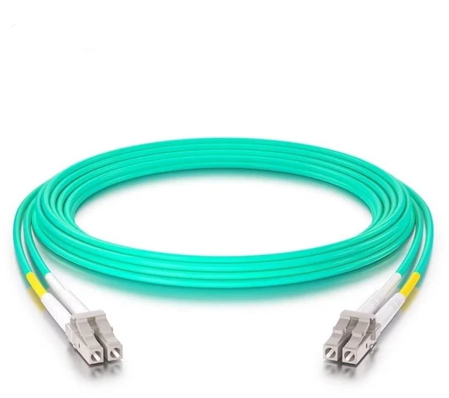 Main image of Fiber Patch Cable - LC to LC OM3 10Gb/Gigabit Multi-Mode Jumper Duplex 50/125m LSZH Fiber Optic Cord for SFP Transceiver, Aqua, 40-Meter(131ft)