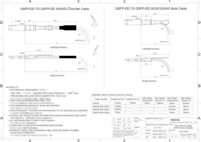 Alt view image 3 of 5 - for Arista CAB-D-D-400G-3M, 400G QSFP-DD to QSFP-DD DAC Cable, 3m/10ft