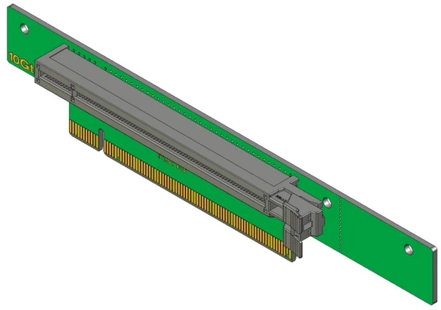 Alt view image 5 of 6 - PCIe x16 Riser Card, 270-Degree R-Angle Riser Adapter Card for 1U 2U, Compatible with Supermicro Riser Card RSC-RR1U-E16