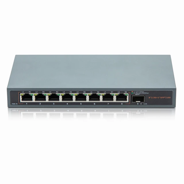 Alt view image 2 of 7 - 2.5G/10G Switch (8 x 2.5G RJ45 + 10G SFP+), Unmanaged, Supports 10/100/1000/2500 Base-T