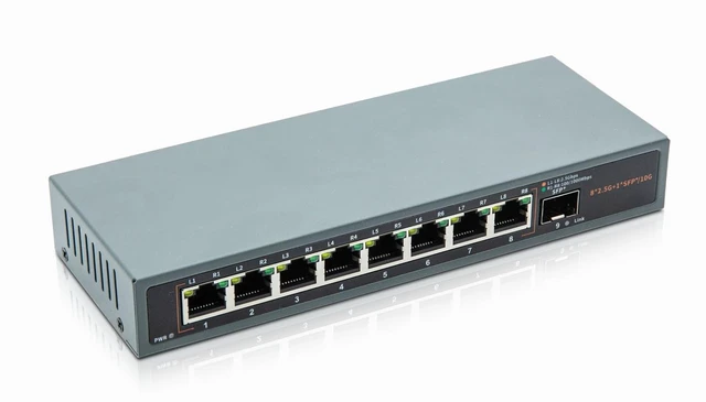Main image of 2.5G/10G Switch (8 x 2.5G RJ45 + 10G SFP+), Unmanaged, Supports 10/100/1000/2500 Base-T