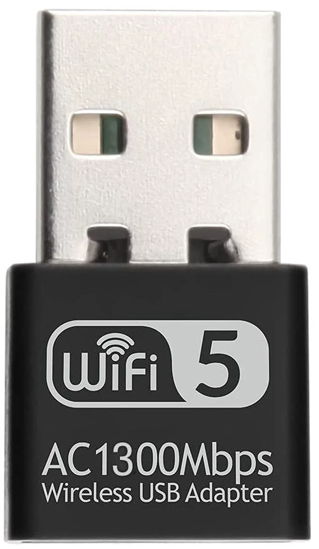 Main image of USB WiFi Adapter for PC, AC1300M USB WiFi Dongle 802.11ac Wireless Network Adapter with Dual Band 2.4GHz/5Ghz for Desktop Laptop Support Windows 10/8/7/XP, MAC OS, Linux etc