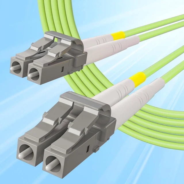 Alt view image 4 of 6 - Fiber Patch Cable - 10Gb/Gigabit Multi-Mode Jumper Duplex 50/125m LSZH Fiber Optic Cord for SFP Transceiver, Green, 0.5-Meter(1.64-ft)