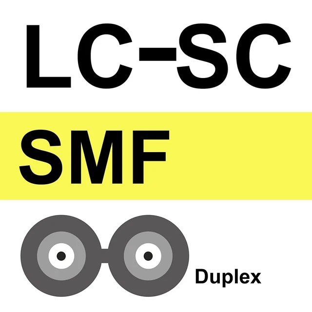 Alt view image 5 of 7 - Fiber Patch Cable - LC to SC OS2 1G/10G Singlemode Jumper Duplex 9/125 LSZH Fiber Optic Cord, Yellow, 10-Meter(32.8-ft)