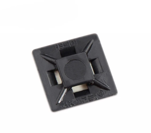 Main image of Self Adhesive Cable Tie Mounts - 3M Strongly Adhesive-Backed Zip Tie Base Holders for Home, Office Cable Wire Management(21mm x 21mm, Black, 100pack)