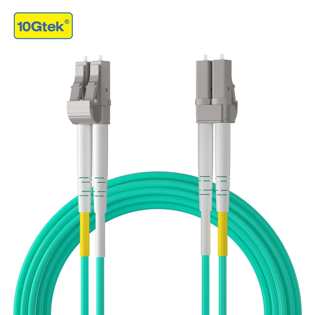 Alt view image 3 of 6 - Fiber Patch Cable - LC to LC OM3 10Gb/Gigabit Multi-Mode Jumper Duplex 50/125m LSZH Fiber Optic Cord for SFP Transceiver, Aqua, 150-meter(492.1ft)