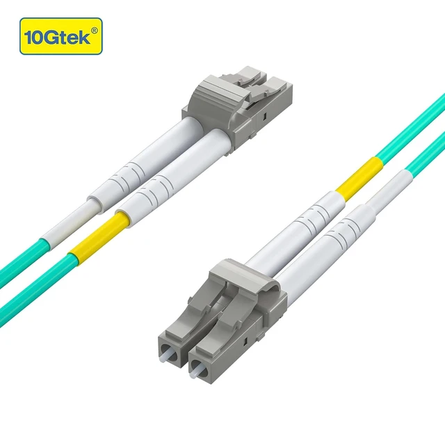 Alt view image 4 of 6 - Fiber Patch Cable - LC to LC OM3 10Gb/Gigabit Multi-Mode Jumper Duplex 50/125m LSZH Fiber Optic Cord for SFP Transceiver, Aqua, 150-meter(492.1ft)