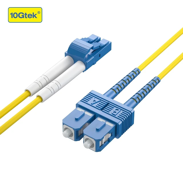 Alt view image 3 of 5 - Fiber Patch Cable - LC to SC OS2 1G/10G Singlemode Jumper Duplex 9/125 LSZH Fiber Optic Cord, Yellow, 1-Meter(3.3-ft)