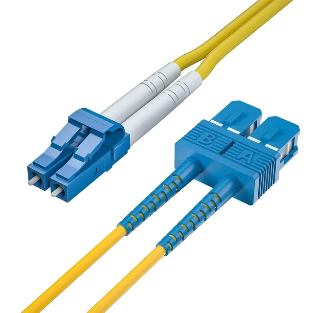 Alt view image 5 of 5 - Fiber Patch Cable - LC to SC OS2 1G/10G Singlemode Jumper Duplex 9/125 LSZH Fiber Optic Cord, Yellow, 1-Meter(3.3-ft)