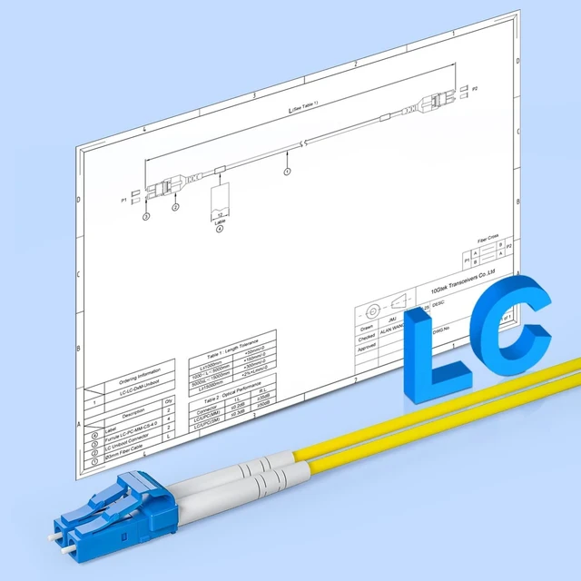 Alt view image 7 of 7 - Fiber Patch Cable - LC to LC OS2 10Gb/Gigabit Singlemode Jumper Duplex 9/125 LSZH Fiber Optic Cord for SMF SFP Transceiver, Yellow, 1.5-Meter(4.9-ft)