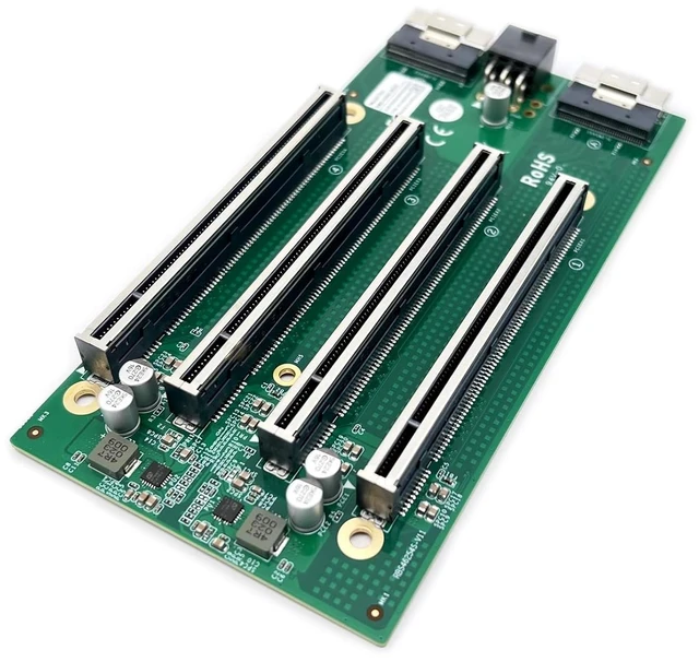 Main image of PCIe4.0 to SlimSAS (SFF-8654) Adapter, for GPU, Applied for Multiple expansions,Applicable to Windows Server/Windows/Linux/VMwareESX/ESXi/ FreeBSD14/ Ubuntu System