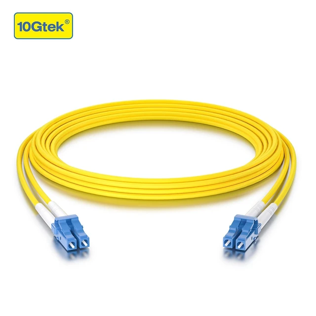 Alt view image 2 of 6 - Fiber Patch Cable - LC to LC OS2 10Gb/Gigabit Singlemode Jumper Duplex 9/125 LSZH Fiber Optic Cord for SMF SFP Transceiver, Yellow, 7-Meter(23-ft), 10-Pack