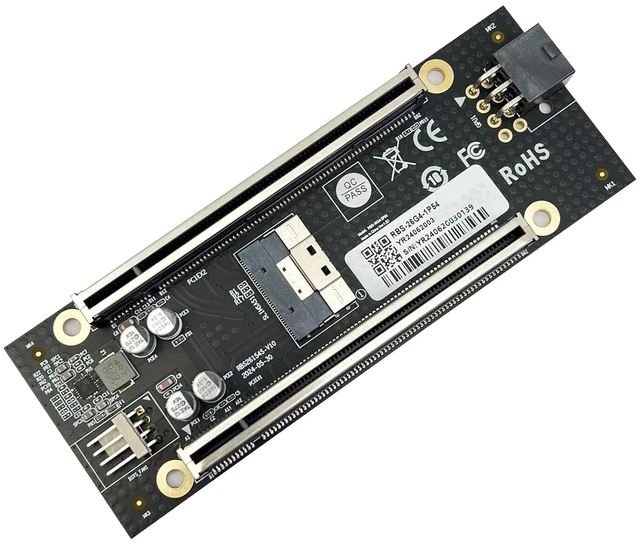 Main image of PCIe4.0 to SFF-8654 8i Adapter, for GPU, Applied for Multiple expansions, Applicable to Windows Server/Windows/Linux/VMwareESX/ESXi FreeBSD14/Ubuntu System