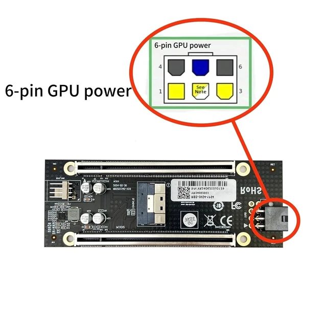 Alt view image 3 of 4 - PCIe4.0 to SFF-8654 8i Adapter, for GPU, Applied for Multiple expansions, Applicable to Windows Server/Windows/Linux/VMwareESX/ESXi FreeBSD14/Ubuntu System