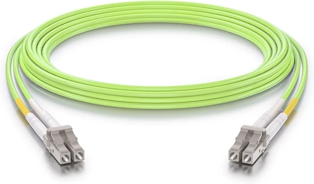 Main image of Fiber Patch Cable - 10Gb/Gigabit Multi-Mode Jumper Duplex 50/125m LSZH Fiber Optic Cord for SFP Transceiver, Green, 0.5-Meter(1.64-ft)