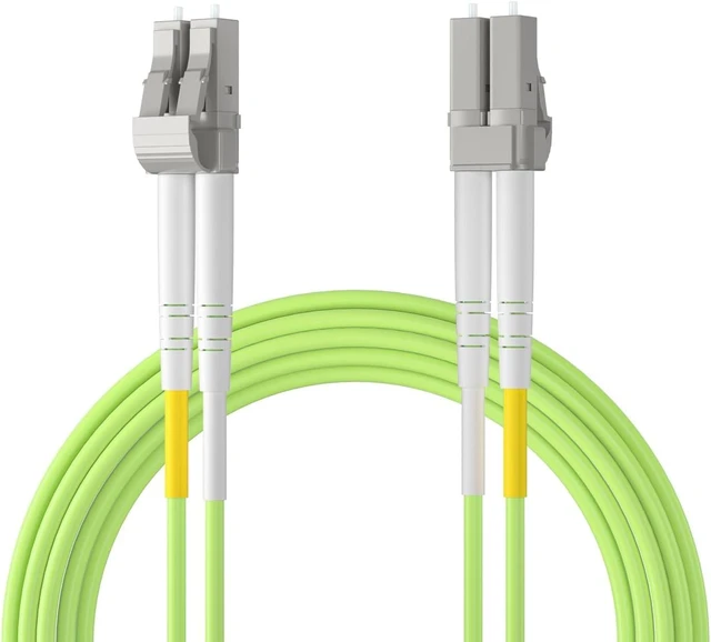 Alt view image 2 of 6 - Fiber Patch Cable - 10Gb/Gigabit Multi-Mode Jumper Duplex 50/125m LSZH Fiber Optic Cord for SFP Transceiver, Green, 0.5-Meter(1.64-ft)