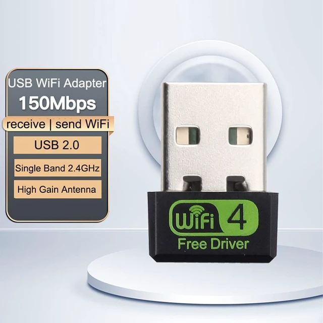 Alt view image 2 of 7 - 150Mbps Free Driver Wireless USB WiFi Adapter, Single Band 2.4GHz