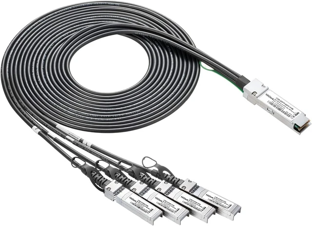 Main image of 40G QSFP+ to 4xSFP+ Breakout DAC - 40GBASE-CR4 Passive Direct Attach Copper Twinax QSFP to SFP Cable for Juniper QFX-QSFP-DACBO-5M Devices, 5-Meter(6.5ft)