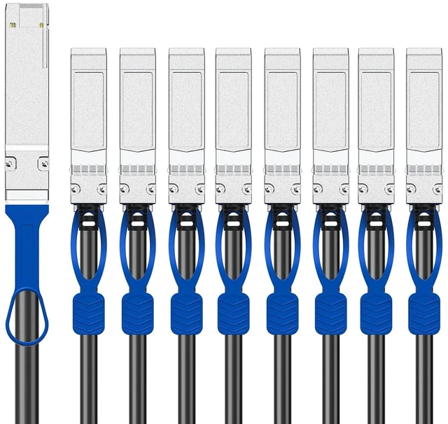 Alt view image 2 of 6 - for Arista CAB-D-8S-200G-1M, 200G QSFP-DD to 8x SFP28 DAC Cable, 1m/3.3ft
