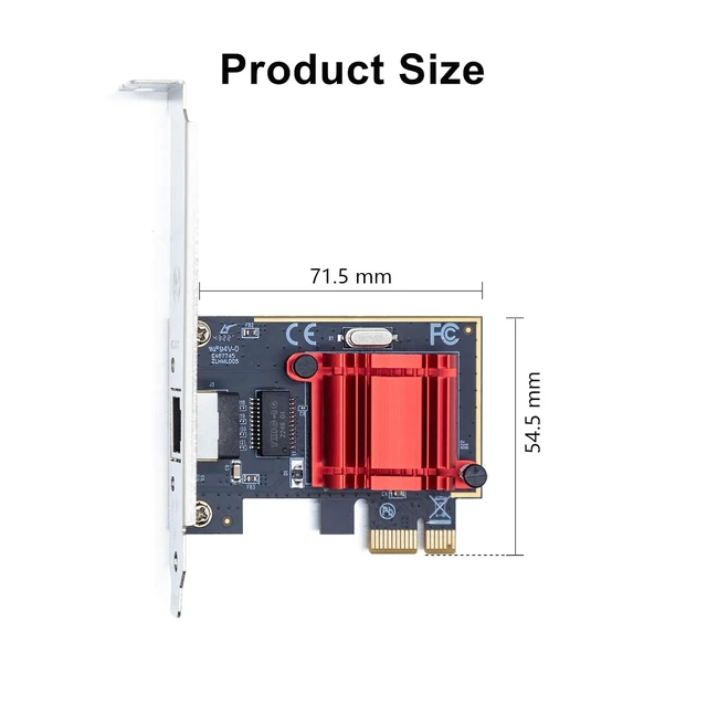 Alt view image 5 of 7 - 100/1000Mbps Gigabit Ethernet PCI Express NIC Network Card with Intel I210 Chip, Ethernet Server Converged Network Adapter, Single RJ45 Port, PCI Express 2.1 X1, Compare to Intel I210-T1