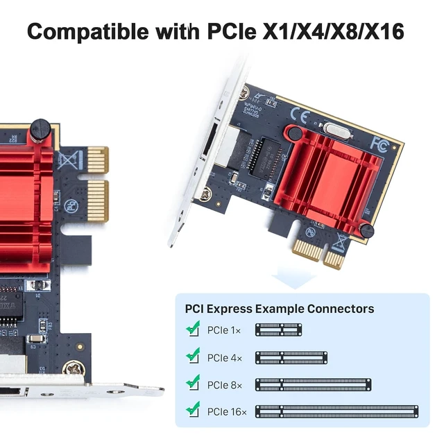 Alt view image 4 of 7 - 100/1000Mbps Gigabit Ethernet PCI Express NIC Network Card with Intel I210 Chip, Ethernet Server Converged Network Adapter, Single RJ45 Port, PCI Express 2.1 X1, Compare to Intel I210-T1