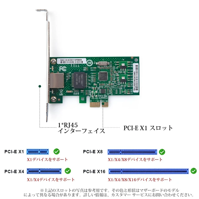 Alt view image 7 of 7 - 100/1000Mbps Gigabit Ethernet PCI Express NIC Network Card with Intel I210 Chip, Ethernet Server Converged Network Adapter, Single RJ45 Port, PCI Express 2.1 X1, Compare to Intel I210-T1