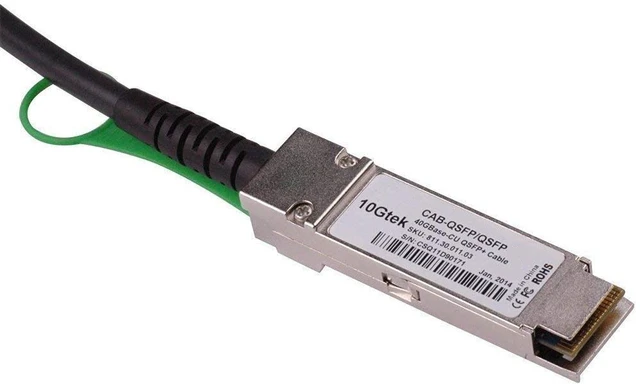 Alt view image 3 of 7 - 40G QSFP+ DAC Cable - 40GBASE-CR4 Passive Direct Attach Copper Twinax QSFP Cable for Juniper EX-QSFP-40GE-DAC-5M Devices, 5-Meter(6.5ft)