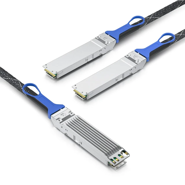Alt view image 3 of 7 - 800Gb/s OSFP DAC Compatible for NVIDIA MCP7Y00-N00A, 8-Channel OSFP Fin-top Breakout to 2x400G Flat-top Cable, NDR Infiniband and Ethernet Solutions