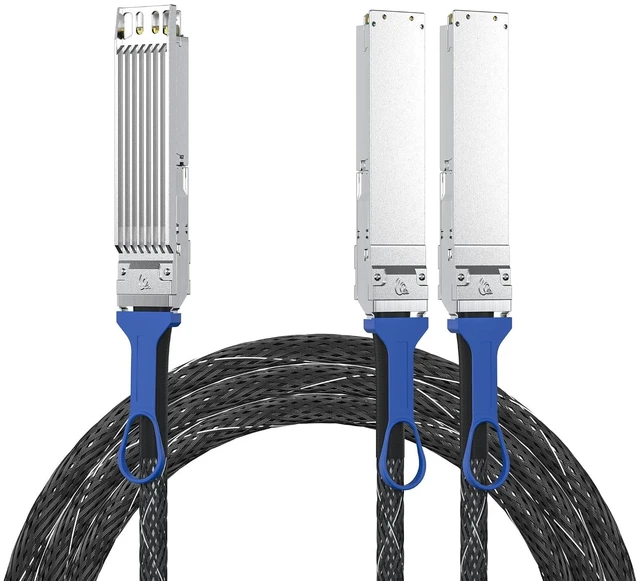 Main image of 800Gb/s OSFP DAC Compatible for NVIDIA MCP7Y00-N00A, 8-Channel OSFP Fin-top Breakout to 2x400G Flat-top Cable, NDR Infiniband and Ethernet Solutions