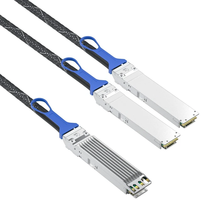 Alt view image 2 of 7 - 800Gb/s OSFP DAC Compatible for NVIDIA MCP7Y00-N00A, 8-Channel OSFP Fin-top Breakout to 2x400G Flat-top Cable, NDR Infiniband and Ethernet Solutions