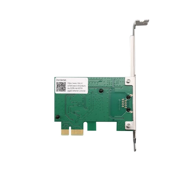 Alt view image 6 of 7 - 1G Gigabit Desktop PCI-e Network Adapter (NIC) with Intel 82574L Chip, 100/1000Mbps Ethernet Network Card, Single Copper RJ45 Port, PCI-e X1, Compare to Intel EXPI9301CT/EXPI9301CTBLK