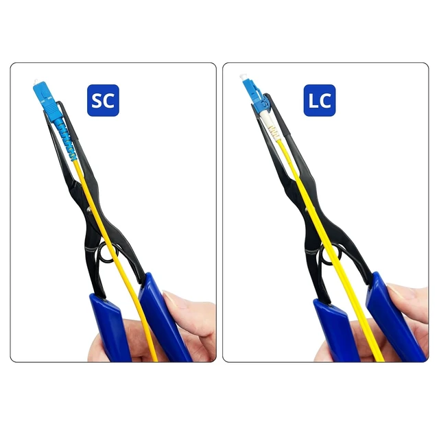 Alt view image 4 of 5 - Fiber Connector Pliers - Precision Flange Tool for SC, LC, MPO, MTP Connectors, Long Nose with Non-Slip Handle for High-Density Panels & Network Installation