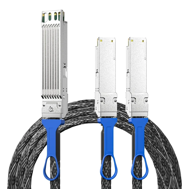 Main image of 800Gb/s OSFP DAC Compatible for NVIDIA MCP7Y00-N01A, 1.5-Meter, 26AWG, 8-Channel OSFP Fin-top Breakout to 2x400G Flat-top Cable, NDR Infiniband and Ethernet Solutions