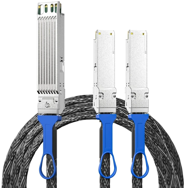 Main image of 800Gb/s OSFP DAC Compatible for NVIDIA MCP7Y00-N02A, 2.5-Meter, 26AWG, 8-Channel OSFP Fin-top Breakout to 2x400G Flat-top Cable, NDR Infiniband and Ethernet Solutions