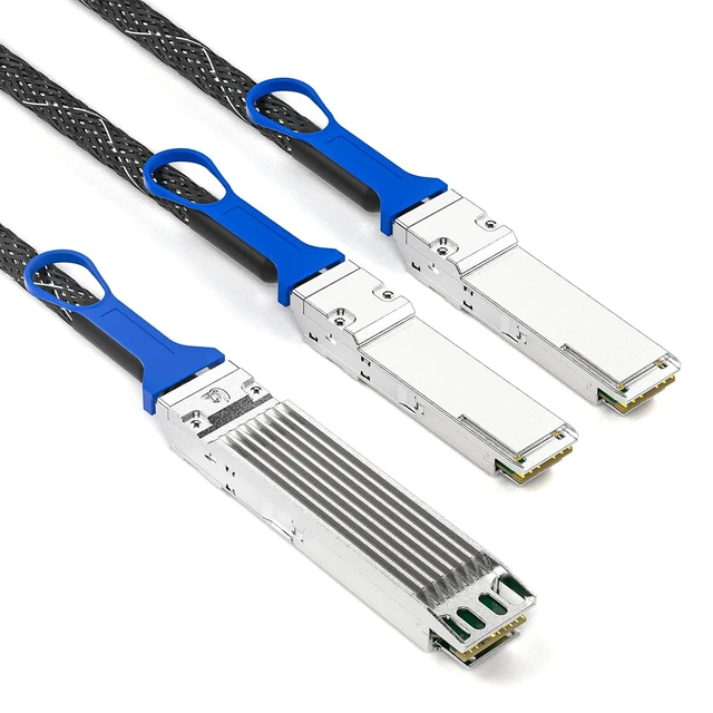 Alt view image 2 of 6 - 800Gb/s OSFP DAC Compatible for NVIDIA MCP7Y00-N02A, 2.5-Meter, 26AWG, 8-Channel OSFP Fin-top Breakout to 2x400G Flat-top Cable, NDR Infiniband and Ethernet Solutions