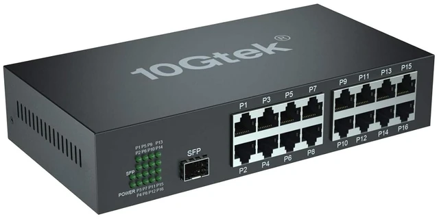 Main image of 17-Port Fast Ethernet Switch, with 1 SFP Slots (100M), Unmanaged, Without Transceiver