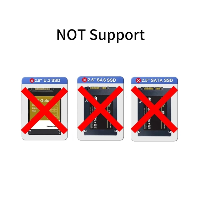 Alt view image 3 of 5 - PCIe5.0 X4 to U.2 (SFF-8639) Adapter, for U.2 NVMe SSD, Applicable to Windows Server/Windows/Linux/Freebsd/Centos/Ubuntu System