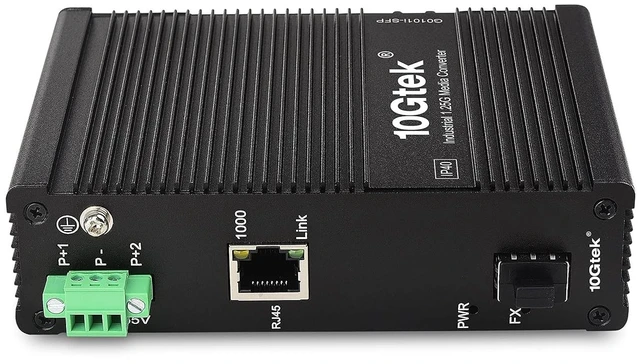 Main image of Industrial IP40, 1.25G Media Converter, (w/ 20-km SFP transceiver), G0101i, DIN-Rail Mount