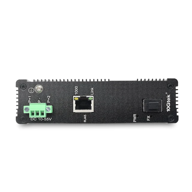 Alt view image 2 of 6 - Industrial IP40, 1.25G Media Converter, (w/ 20-km SFP transceiver), G0101i, DIN-Rail Mount