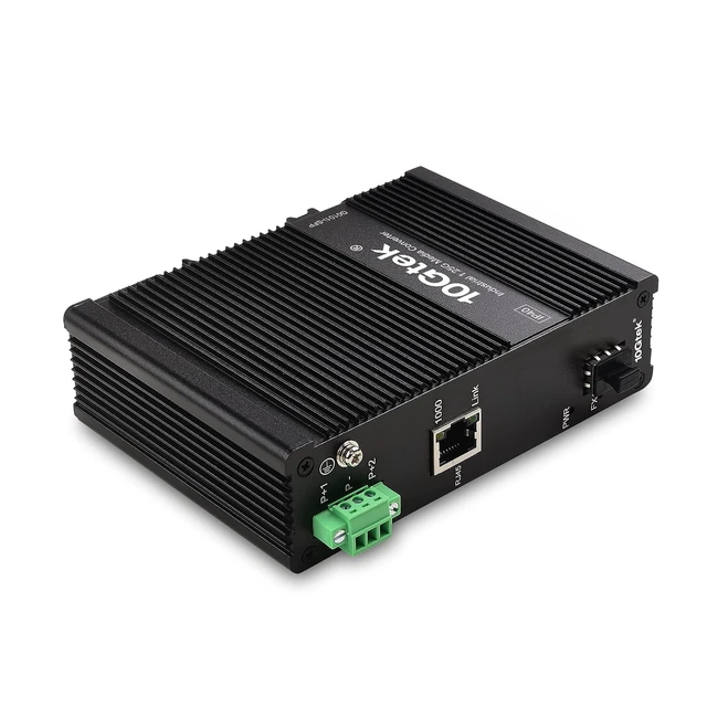 Alt view image 4 of 6 - Industrial IP40, 1.25G Media Converter, (w/ 20-km SFP transceiver), G0101i, DIN-Rail Mount