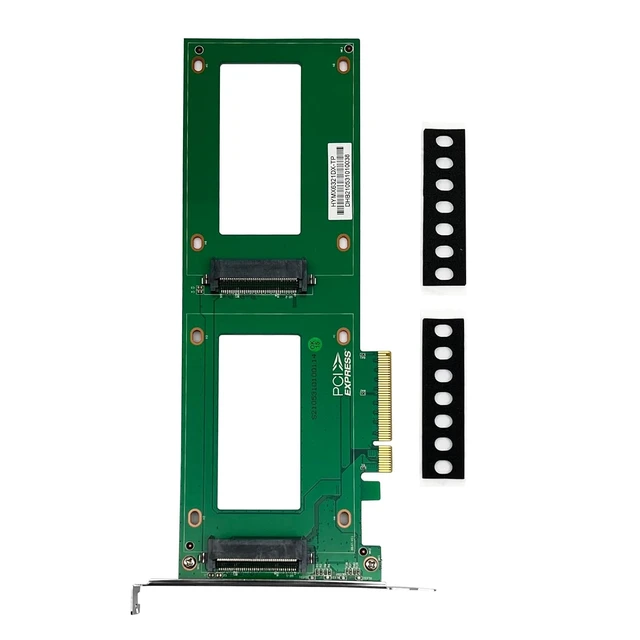 Alt view image 4 of 6 - Dual U.2 (SFF-8639) to PCIe 4.0 x8 Adapter Card