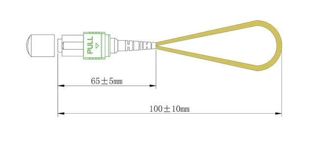 Alt view image 3 of 4 - 12-Core MPO Loopback Cable, OS2 Single-Mode 9/125um, Female APC Connector for QSFP+ Transceiver & Network Testing