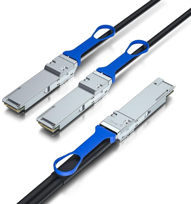 Alt view image 2 of 4 - 400G QSFP-DD to 2X 200G QSFP56 Twinax Breakout Copper Passive DAC Cable 2-Meter