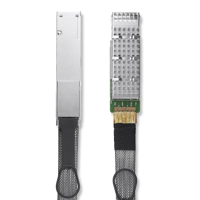 Alt view image 5 of 7 - 100G QSFP28 to QSFP28 Extender Cage with EEPROM on Extender Side, 3M Flat Cable in Nylon Jacket, 30AWG, 30cm